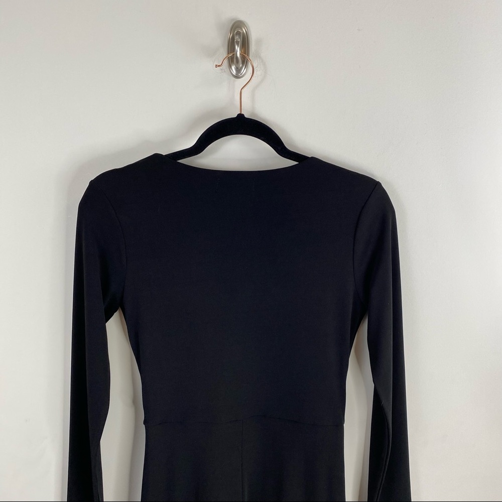 Velvet by Graham and Spencer X Anthropologie Caterina Black Faux Wrap Dress XS - Picture 8 of 12